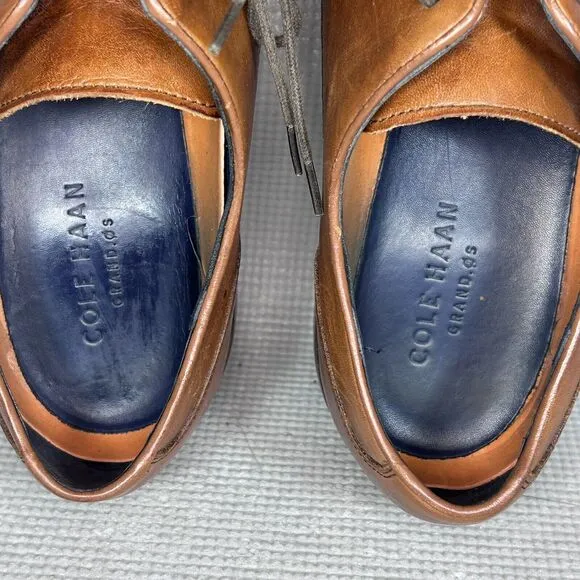 Cole Haan Dress Shoes Mens 11 Grand Lenox Hill Split Oxford Tan Brown Leather