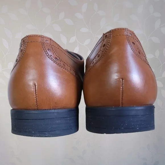 Cole Haan Grand OS Signature Leather Wingtip Lace Up Oxfords Brown 10