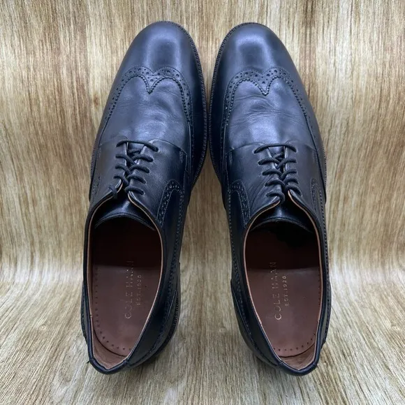 Cole‎ Haan Grand OS Warren Men's Size 11 W Black Wingtip Dress Shoes C20321