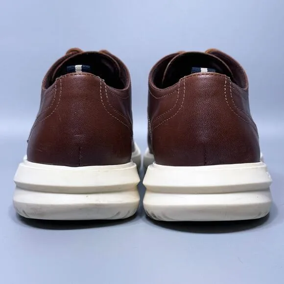 Cole Haan Grand Plus Wingtip Mens Size 9 Oxford Dress Shoes British Tan Leather