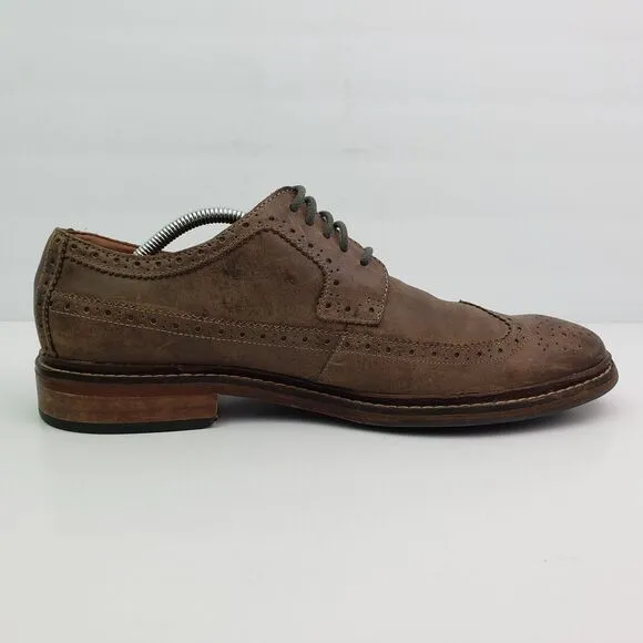 Cole Haan Lunargrand Mens Size 11 Brown Leather Oxford Derby Wingtip Dress Shoes