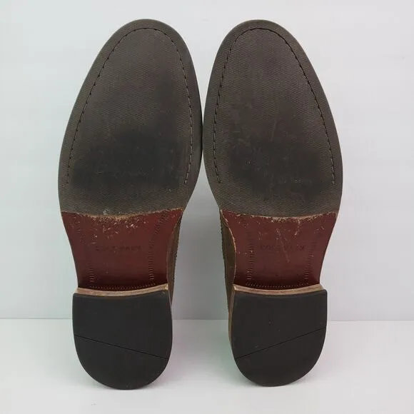 Cole Haan Lunargrand Mens Size 11 Brown Leather Oxford Derby Wingtip Dress Shoes