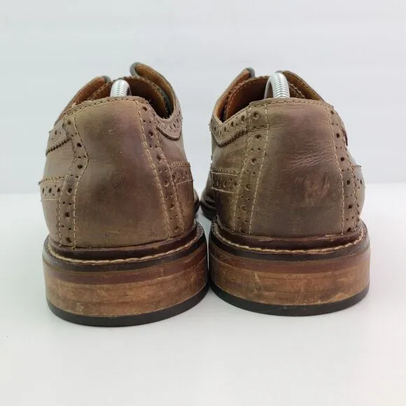 Cole Haan Lunargrand Mens Size 11 Brown Leather Oxford Derby Wingtip Dress Shoes