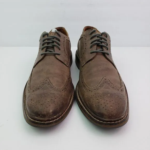 Cole Haan Lunargrand Mens Size 11 Brown Leather Oxford Derby Wingtip Dress Shoes