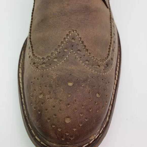 Cole Haan Lunargrand Mens Size 11 Brown Leather Oxford Derby Wingtip Dress Shoes