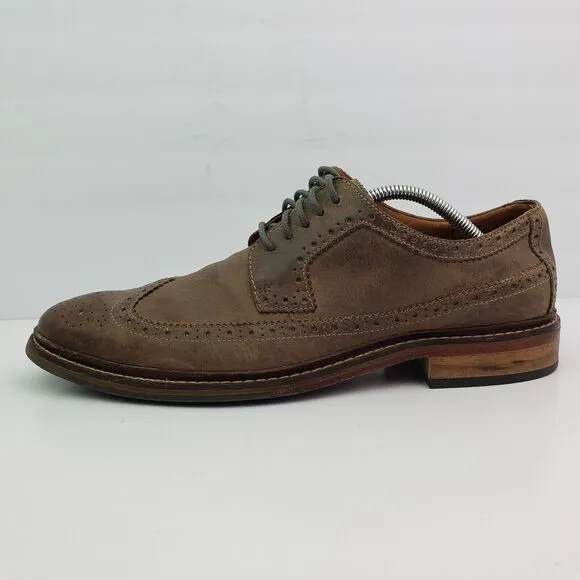 Cole Haan Lunargrand Mens Size 11 Brown Leather Oxford Derby Wingtip Dress Shoes
