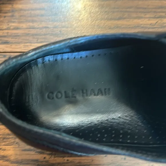 Cole Haan Mens Benton Oxford Cap Toe Dress Shoes Black Oxford Lace Up Size 10