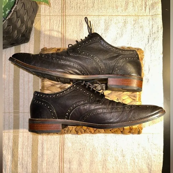 Cole Haan Men's Black Grand OS Lennox Hill Wingtip Oxford - Size 9.5 M