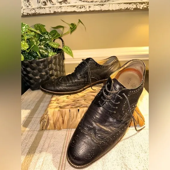 Cole Haan Men's Black Grand OS Lennox Hill Wingtip Oxford - Size 9.5 M