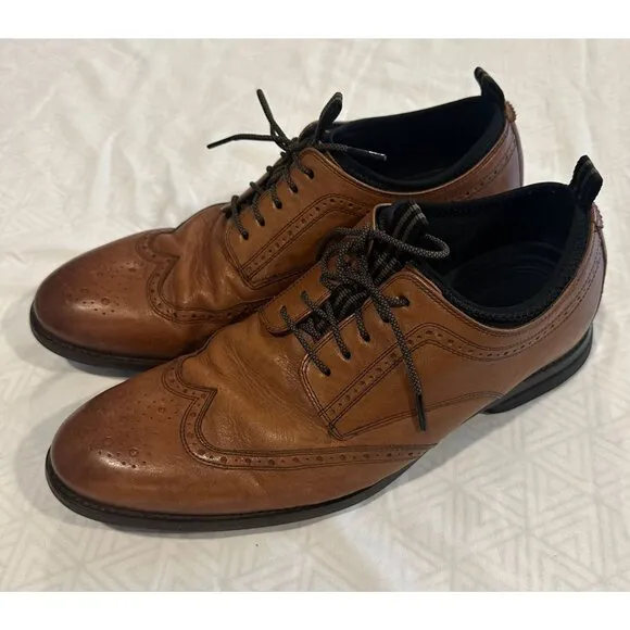 Cole Haan Men's Brown Peanut Butter Holland Long Wing Oxford Tan‎ Size 9 189