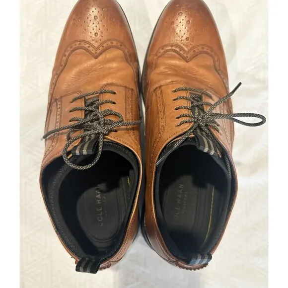 Cole Haan Men's Brown Peanut Butter Holland Long Wing Oxford Tan‎ Size 9 189