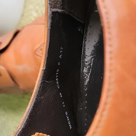 Cole Haan Mens Lace-up Wingtip Derby Oxford Leather British Tan Shoes Sz 11 M