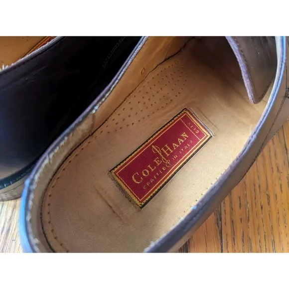 Cole Haan Mens Size 9D Brown Leather Williams Oxford Dress Shoes