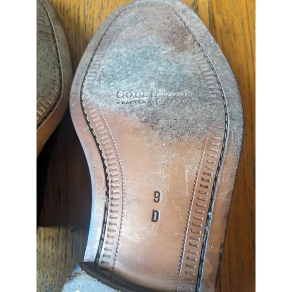 Cole Haan Mens Size 9D Brown Leather Williams Oxford Dress Shoes