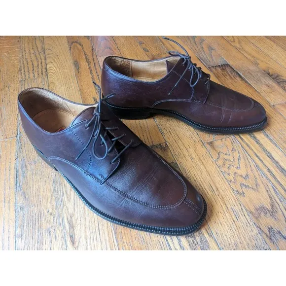 Cole Haan Mens Size 9D Brown Leather Williams Oxford Dress Shoes