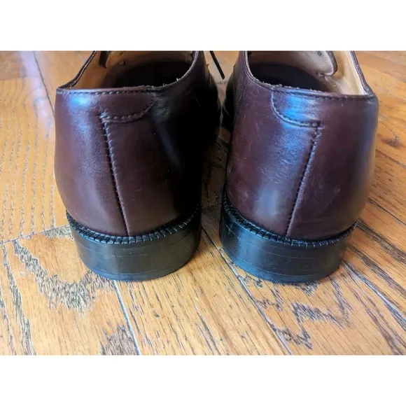 Cole Haan Mens Size 9D Brown Leather Williams Oxford Dress Shoes