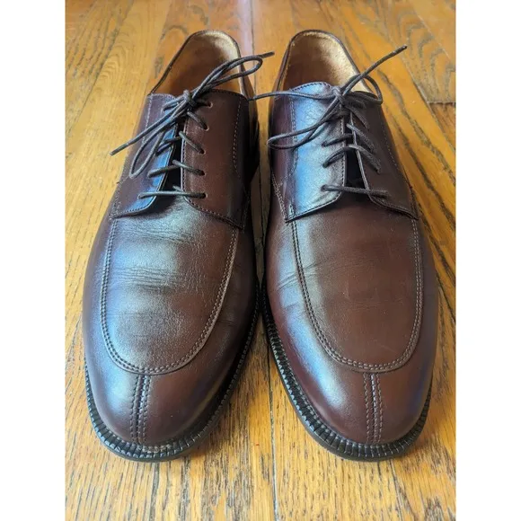 Cole Haan Mens Size 9D Brown Leather Williams Oxford Dress Shoes