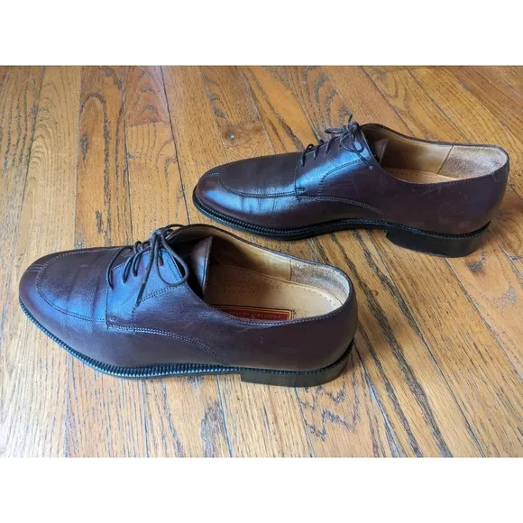 Cole Haan Mens Size 9D Brown Leather Williams Oxford Dress Shoes