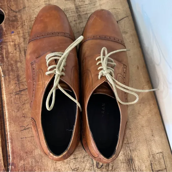 Cole Haan men's sz 7.5 derby oxford dress shoes preworn