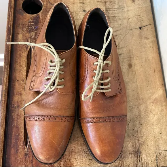 Cole Haan men's sz 7.5 derby oxford dress shoes preworn