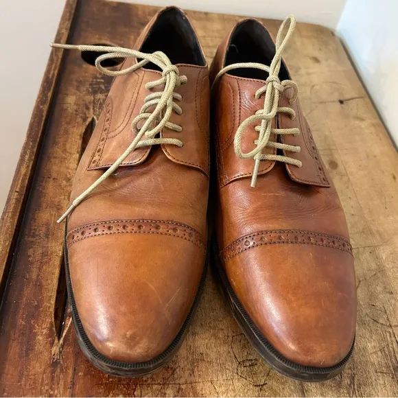 Cole Haan men's sz 7.5 derby oxford dress shoes preworn