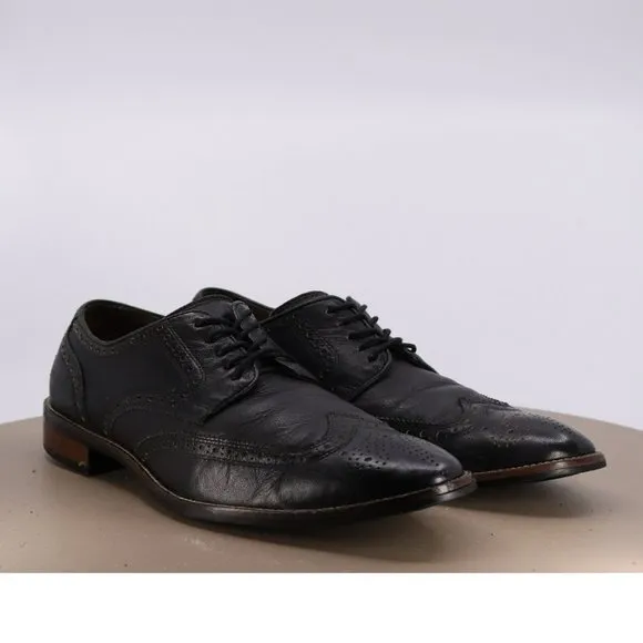 Cole Haan Men's Wingtip Brogue Dress Shoes Size 10 Leather Black C12227
