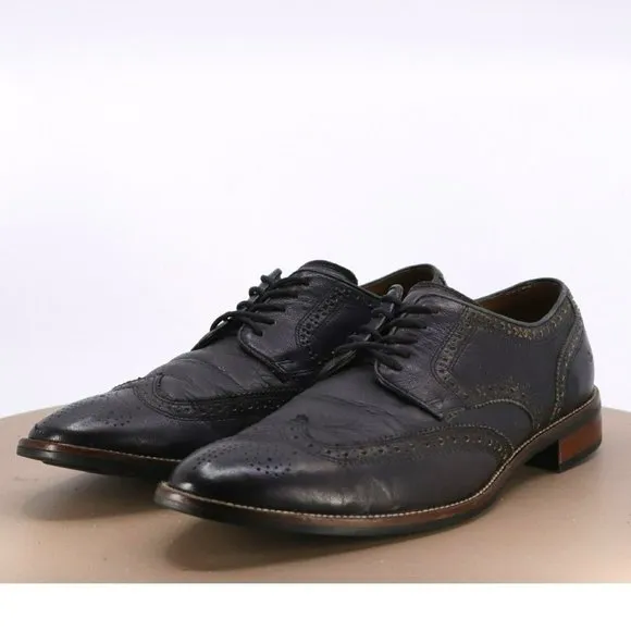 Cole Haan Men's Wingtip Brogue Dress Shoes Size 10 Leather Black C12227