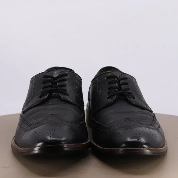 Cole Haan Men's Wingtip Brogue Dress Shoes Size 10 Leather Black C12227