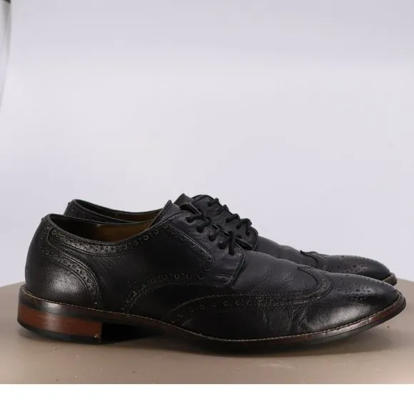 Cole Haan Men's Wingtip Brogue Dress Shoes Size 10 Leather Black C12227