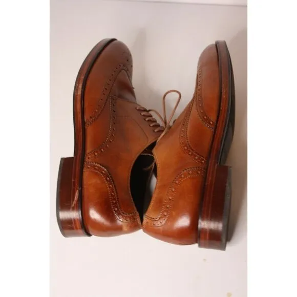 Cole Haan Mens Wingtip Oxfords Dress Shoes Brown SZ 10M