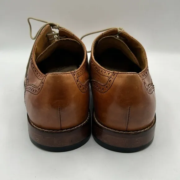 Cole Haan Nike Air Men's Leather Tan Wingtip Dress Shoes Size 11.5