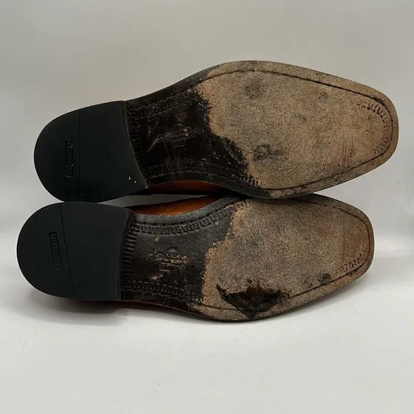 Cole Haan Nike Air Men's Leather Tan Wingtip Dress Shoes Size 11.5