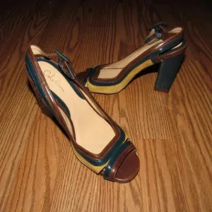 Cole Haan/ Nike Air Open Toe Sling Heels Size 5.5B