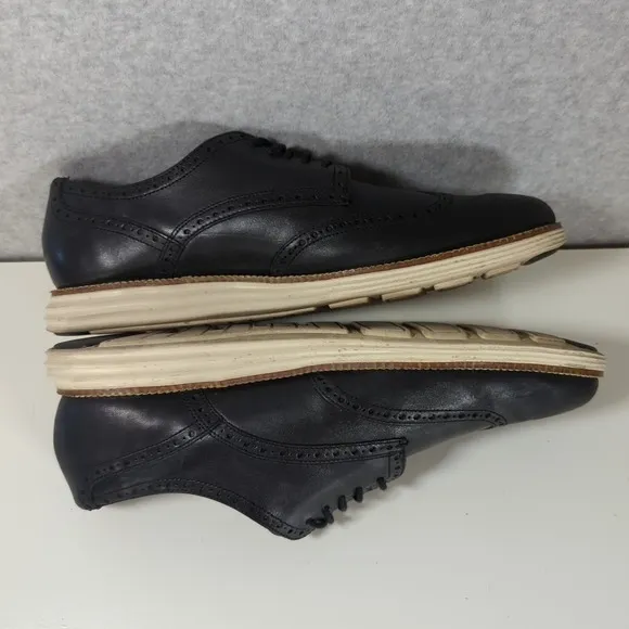 Cole Haan Original Grand Men's Wingtip Oxfords‎ Dress Shoes Sz 13 C20775 Black