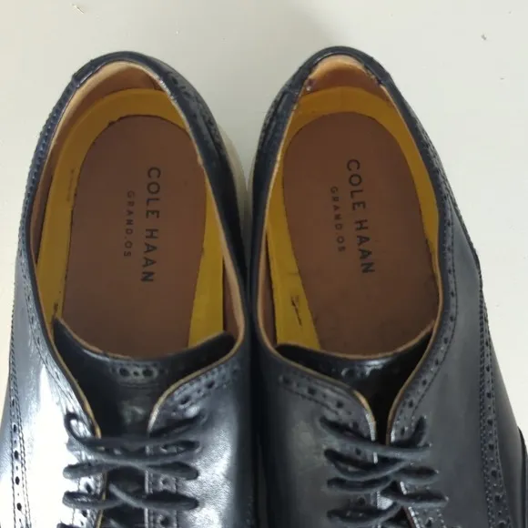 Cole Haan Original Grand Men's Wingtip Oxfords‎ Dress Shoes Sz 13 C20775 Black