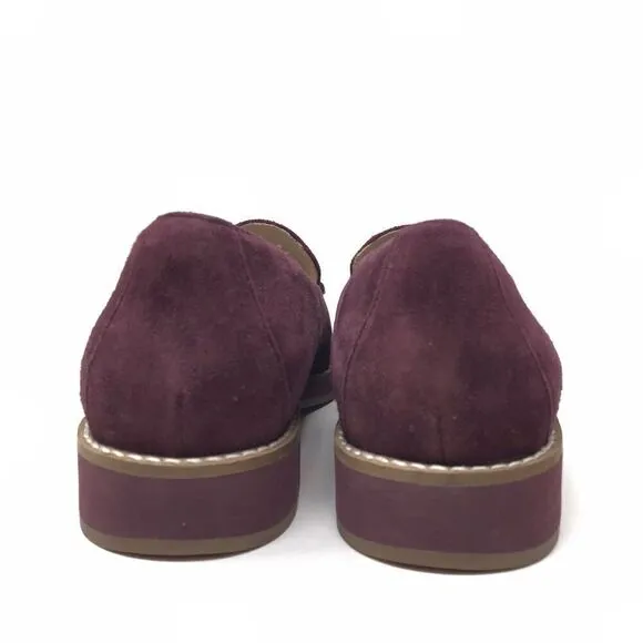 Cole Haan Suede Leather The Go-To Loafer Shoes Size 5.5B Women's Wine Flats