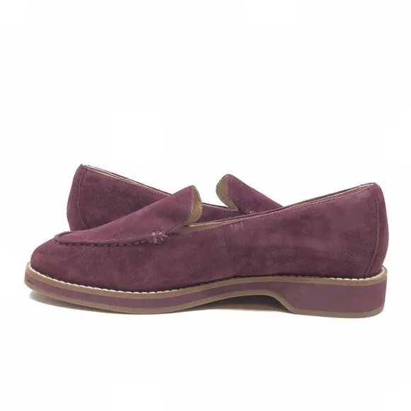 Cole Haan Suede Leather The Go-To Loafer Shoes Size 5.5B Women's Wine Flats