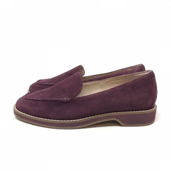 Cole Haan Suede Leather The Go-To Loafer Shoes Size 5.5B Women's Wine Flats