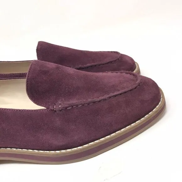Cole Haan Suede Leather The Go-To Loafer Shoes Size 5.5B Women's Wine Flats