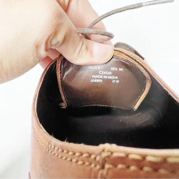 Cole Haan Tan Brown Leather Cap Oxford Dress Shoes Size 10.5 Men’s