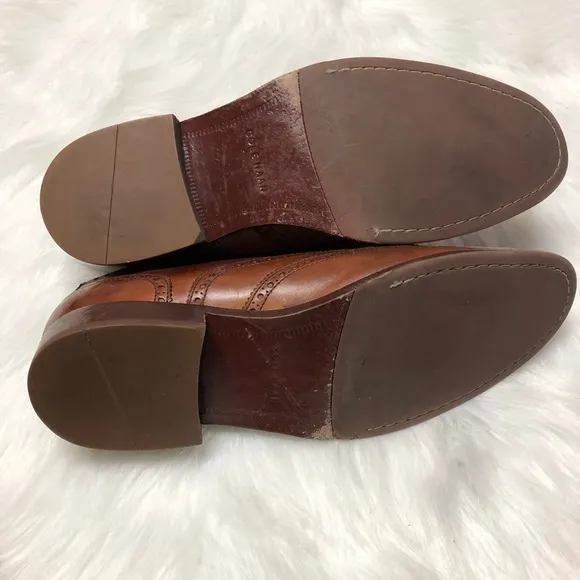 COLE HAAN WING TIP OXFORD LEATHER TIE SHOES