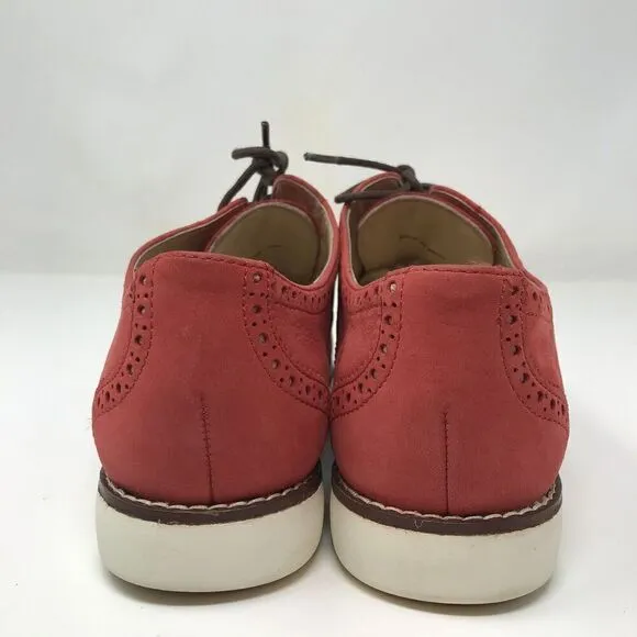 Cole Haan Women’s Skylar Oxford Dress Size 7.5 Red Lace Up Wingtip Brogue Shoes