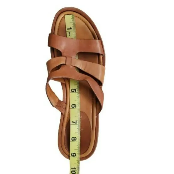 Cole Haan Women's Slide Strappy Wedge Sandals Brown/Tan Size 6 1/2B