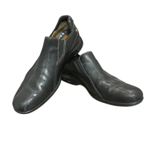Cole Hahn Nike Air Bubble Mens Leather Driving Loafer Shoes Sz 7.5 Black Slip On