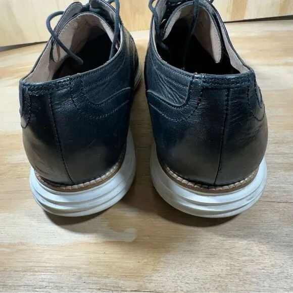 Cole Haan Black and White Oxfords with Brogue Design Men’s Size 12