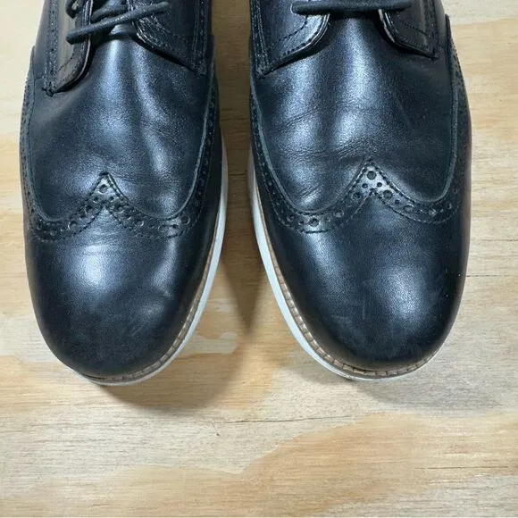 Cole Haan Black and White Oxfords with Brogue Design Men’s Size 12