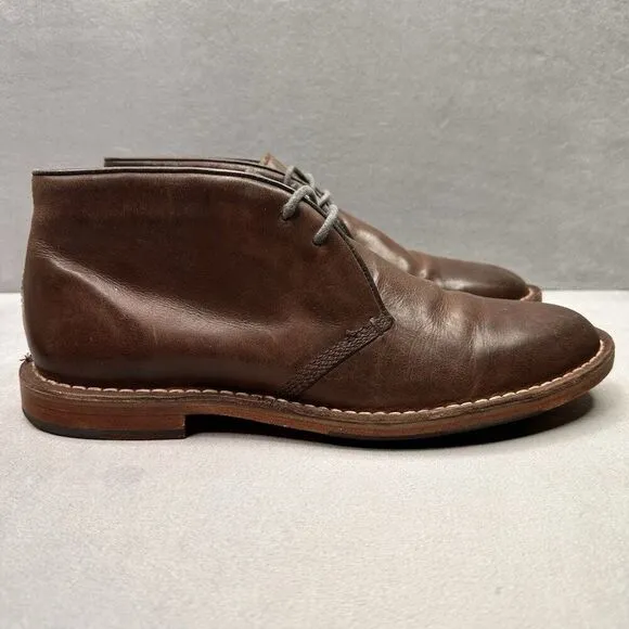 Cole Haan Grand.Os Mens Size 9.5 (M) Chukka Boots Brown Leather Lace Up Dress