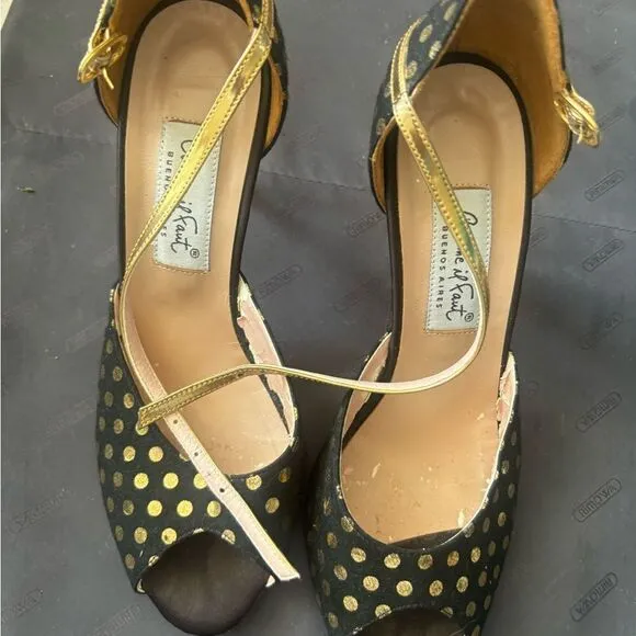 COMME Il FAUT Shoes polka dot y2k sandals rare heels buenos aires open toe