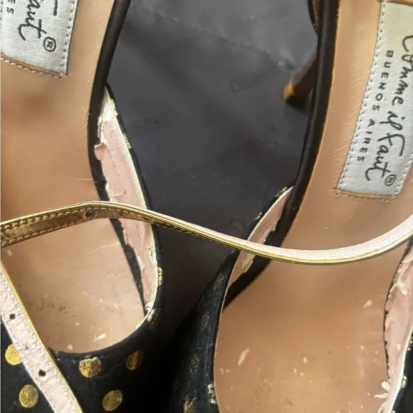 COMME Il FAUT Shoes polka dot y2k sandals rare heels buenos aires open toe