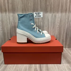 Converse Chuck 70 De Luxe Blue Infinity Pool Heel Shoes A08279C Women's Size 7.5